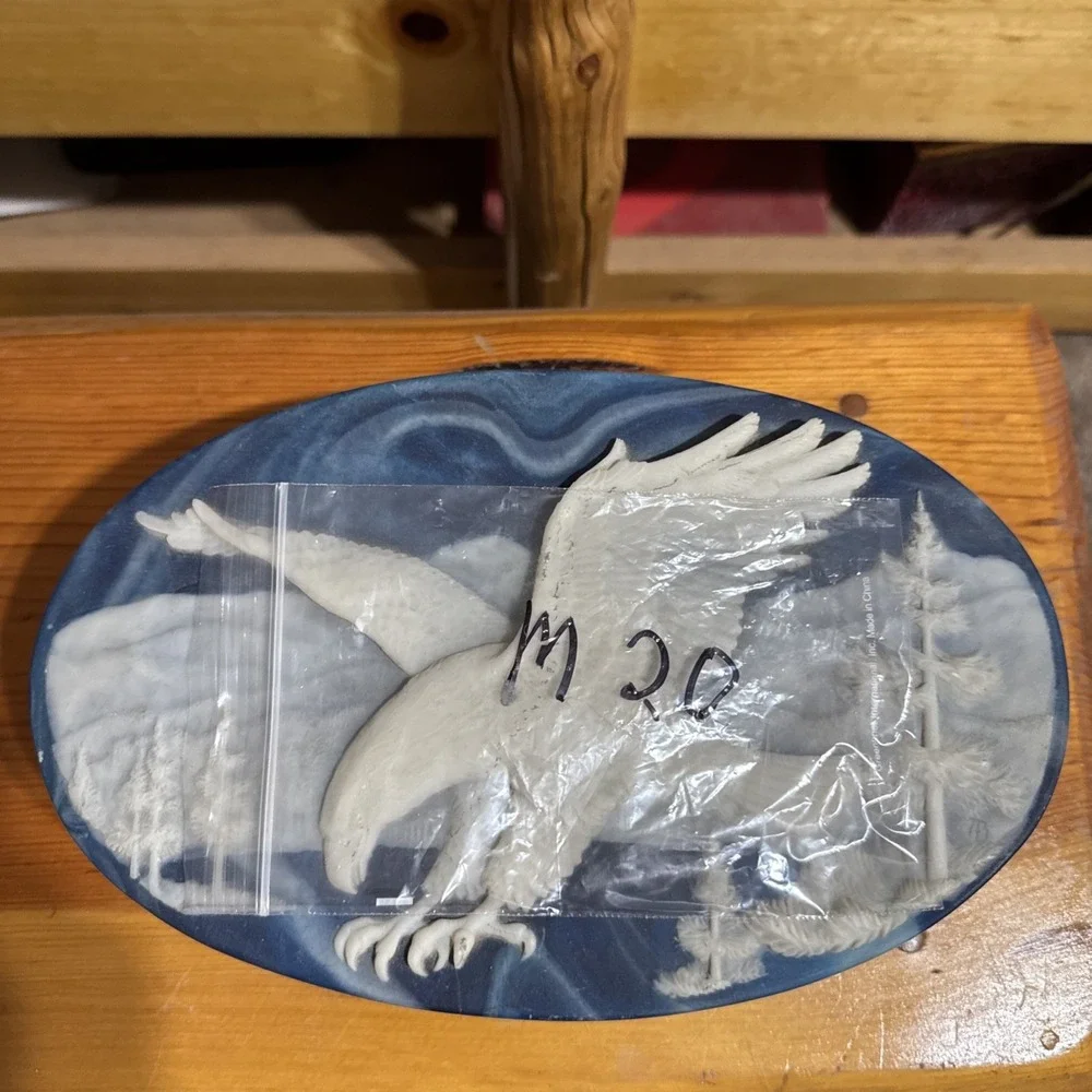 Incolay Stone Eagle Design Trinket Jewelry Box 10